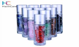 10pcs Gemstone Essential Oil Bottles Refillable RollOn Roller Storage Bottle Healing Crystal Chips Semiprecious Stones Bottles 204582328