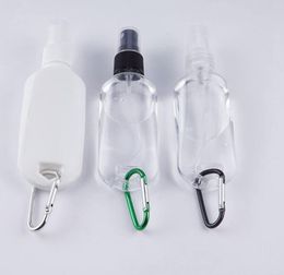 50ml empty Spray Bottle Portable Travel Plastic Bottles Reusable soap Toiletries Container with Keychain Hook Spray Bottle2736028