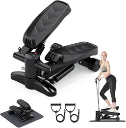 Dumbbells For Exercise Mini Stepper With LCD Monitor Quiet Fitness Resistance Bands Gym Stair Home Workout Le