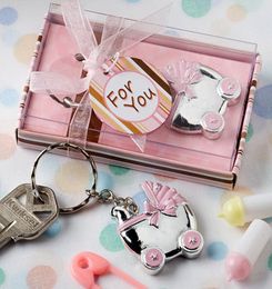 50PCS Baby Girl Shower Favors Pink Carriage Key Chains in Gift Box Newborn Christening Souvenir Birthday Party Giveaways For Guest5843020