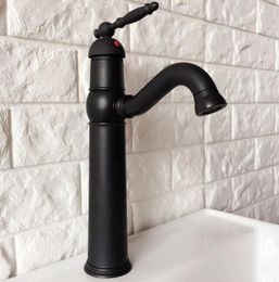 Kitchen Faucets Black Oil Rubbed Bronze Faucet Single Lever Mixer Basin Taps Tnf367