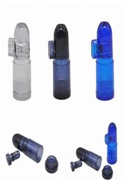 Acrylic Colorful Plastic Snuff Nose Smoking Pipe Bullet Shape Portable Bottle Removable Box Easy Clean Multiple Uses High Quality 1609339