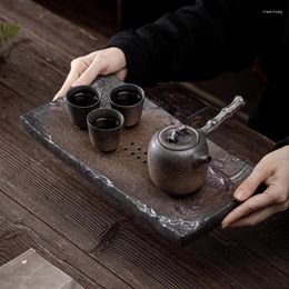 Teaware Sets Ailian Said Dry Pour Tea Tray Japanese Small Rectangular Stoare Water Storage Table Household Gilding Ceramic