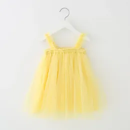 Girl Dresses Summer Baby Dress White Red Birthday Suspenders Mesh Infant Fashion Cute Princess Ball Gown Tutu Skirt