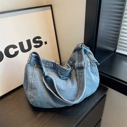 Shoulder Bags Vintage Denim Hobos Large Crossbody for Women Handbags and Purses 2023 New Brand Design Messenger Totescatlin_fashion_bags