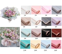 DHL Fast Valentine039s Day Flower Wrapped Paper 20pcsPack 6060CM Wedding Valentine Day Waterproof Bronzing Flower Gift Wrappi3531856