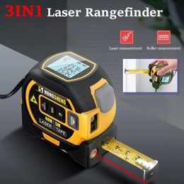 3 In 1 Laser Tape Measure Rangefinder 5m Ruler Infrared Highprecision Intelligent Electronic Building Distance Meter 240109