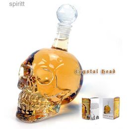 Wine Glasses Transparent Skull Glass Wine Decanter Whiskey Skull Shot Glasses Skeleton Wine Glass For Bar Family Halloween Decoration Mug YQ240105