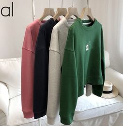 AL-0028 Kvinnor runda hals smala hoodies designer tröjor tröjor streetwear pullover tröjor kläder