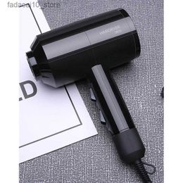 Hair Dryers 2000W Power Hair Dryer Professional Negative Ion Blow Dryer Hot And Cold Wind Unfoldable handle Hair Dryer For 220V Black Q240109
