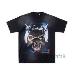 2024 Fashion Mens t Shirts Men T-shirts Women 50 Styles Colour Hellstar Studios Moon Wolf Head Tee Print Casual Short Sleeve Street Rap Top SM4B