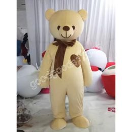 Cute Bear Mascot Costumes Christmas Cartoon Character Outfit Suit Character Carnival Xmas Halloween Adults Size Birthday Party Outdoor Outfit