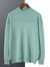 Men's Sweaters Merino Wool Knitted Pullovers O-Neck Standard Woolen Male Clothing Fashion For Winter