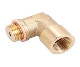 Bathroom Sink Faucets M18X15 Universal Oxygen Sensor Extender 90 Degree 02 Bung Extension Catalytic Converter O2 Spacer9818016