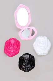 Mini Vintage Retro Rose Flower Shape 3D Stereo Double Sided Cosmetic Makeup Compact Mirror fast F9393564627