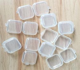 Mixed Sizes Square Empty Mini Clear Plastic Storage Containers Box Case with Lids Small Box Jewellery Earplugs Storage Box6961337