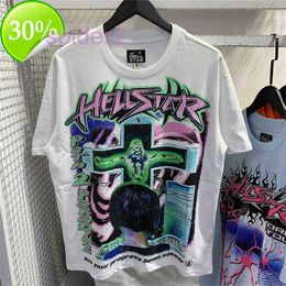 Men's T-shirts Hellstar Shirt Short Sleeve Tee Men Women High Quality Streetwear Hip Hop Fashion t Hell Star 5KUV