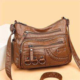 Shoulder Bags Vintage Pu Leather Luxury Purses and Handbags 2023 High Quality Women's Bag Design Multi-pocket Ladies Crossbodycatlin_fashion_bags