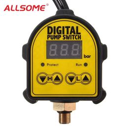 ALLSOME Automatic Digital Pressure Controller ON OFF Switch 220V For Water Ail Gas Pump HT 240108