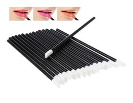 New Lipbrush Makeup Brushes Disposable Cosmetic Lip Brush Lipstick Gloss Wands Applicator Make Up Tool Brush BlackClear4378042