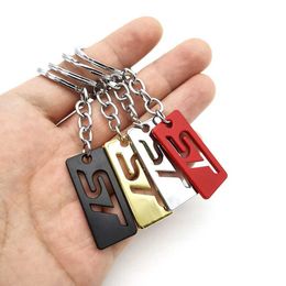 Interior Decorations Hollow Metal Keychain Keyring Car Badge Key Chain Ring Holder For Ford ST LINE Focus Fiesta Mondeo Kuga Fusion Accessories