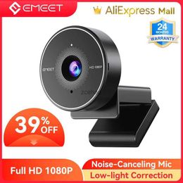 Webcams Webcam 1080P HD Web Camera USB EMEET C955 with Microphone Privacy Cover for Desktop/Meeting/Online Classes/YouTube/SkypeL240105