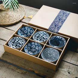 Bowls Japanese Ceramic Tableware Gift Bowl Set Blue And White Porcelain Chopsticks Opening Simple Creative