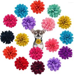 Dog Apparel 20/30PCS Solid Flower Collar Bow Tie Grooming Puppy Cat Bowtie For Small Dogs Accessories Daily Pet