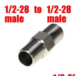 Fuel Filter 1/2-28 Male To Stainless Steel Thread Connector For Napa 4003 Wix 24003 Ss Soent Trap End Cap Extension Adapter Drop Deliv Ot9Bo