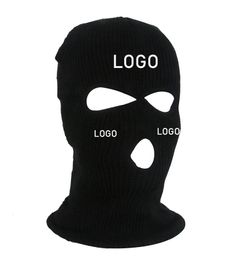 Custom Embroidered Winter Women Beanie Hat Balaclava Cycling Ski Mask Men Personalised Your Name Drop 240109