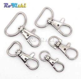 100pcslot Matel Snap Hooks Rotary Swivel For Backpack Nickel Plated Lobster Clasps4198719