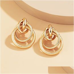 Stud Chandelier Dangle Designer Jewelry Earrings Geometric Serpentine Hoop Stylish Metal Wrap Mtilayere Drop Delivery Jewelry Earring Otwxb