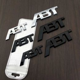 Car Stickers 3D Metal ABT Grill Emblem Trunk Sticker For VW Passat B8 Audi A3 A4 A5 A6 A7 Q3 Q5 Q7 Q8 RS6 RS7 ABT Emblem Accessories