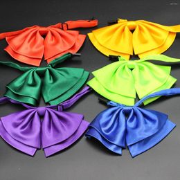 Bow Ties Men Fashion Butterfly Party Wedding Tie For Boys Girls Candy Solid Colour Bowknot Wholesale Accessories Big Bowtie