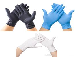 Fast Delivery Disposable Nitrile Gloves Black Blue White 100pc Powder Household Cleaning Kitchen Tattoo Salon Protective Nitr6625591