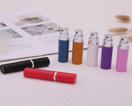 5ml 7color Empty Spray Perfume Bottle Aluminium Anodized Compact Spray Perfume Atomiser Fragrance Glass Scentbottle5471635