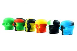 Silicone Container 15ML slick Skull Screw Top Smoking NonStick oil Wax Dab Jar MOQ104110079