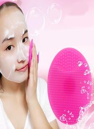 Facial cleansing brush 1pcs makeup sponge silicone wash pad face exfoliating blackhead7115439