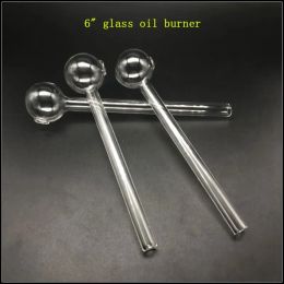 Cheapest 6 Inch Glass Oil Burner Pipe Water Bongs Clear Bubble Pyrex Glass Oil Burner Pipes Water Bongs For Tobacco Smoking Accessories BJ