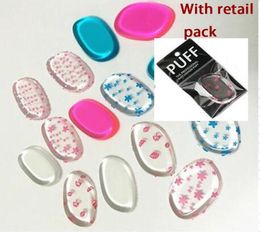 New silicone triangle makeup sponges Blender Set Blending Powder Smooth Puff Beauty Foundation Latex Sponge colorfull with retail 8113463