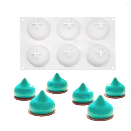 Baking Moulds 6 Holes 3D Water Droplets Silicone Mould Mousse Cake Ice Diy Craft Soap Candle Decoration Tool Accessories