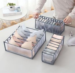 Underwear Bra Organiser Drawer Closet Divider Boxes For Scarves Dresser Clothes Socks Foldable home separated Storage Box1464857