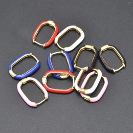 Hoop Earrings 3 Pairs Brass Candy Colour Multicolor Enamel Ear Cuff Jewellery Women Fashion Accessories Wholesale