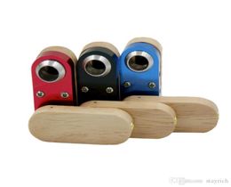 New Folding Wooden Pipe Similar as Tobacco Cigarette Monkey Pipe Hand Portable Vaporizer Foldable Wood Metal Smoking Pipe6654937