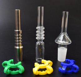 10mm 14mm 18mm 19mm Quartz Tip Titanium Tip for Mini NC Kits With Plastic Keck Clips Quartz Banger Nail Titanium Nail7288678