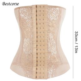 XS Girdle Body Shaper For Women Slimming Belt Breathable Waist Trainer With Hooks Steel Bone Corset Tummy Long Gaine Post Partum 240109