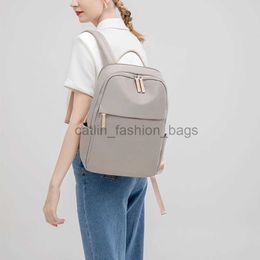 Backpack Style New Fashion Computer Bag Lightweight Commuter Backpack Korean Oxford Solid Color High Capacity Travel Backpackcatlin_fashion_bags