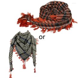 Scarves Breathable Shemagh Tacticals Desert Scarf Wrap Winter Shawl Neck Warmer Cover Head Windproof Tassels Y1UA
