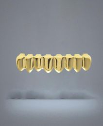 Grillz Dental Body Drop Delivery 2021 Mens Gold Grillz Set Fashion Hip Hop Jewellery High Quality Eight 8 Top Tooth Six 6 Bottom T803265438