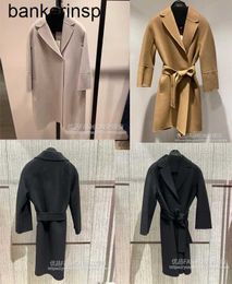 Wool Coat Maxmaras Arona Top Quality Italian S'MaxMara 2023 Autumn/Winter Solid Polo Long Sleeve ARONA